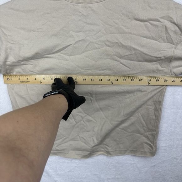 Barbie Sweater Women’s Small Tan Pullover Long Sleeve Sweatshirt - Picture 12 of 13